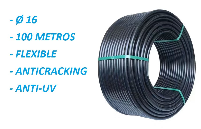 TUBO PEBD 16 - 100 mts.
