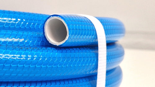 Manguera azul tricotada antitorsión de 15mm para riego de jardín