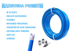 MANGUERA JARDIN PREMIUM TRICOTADA AZUL DIAM. 15 - 15 METROS