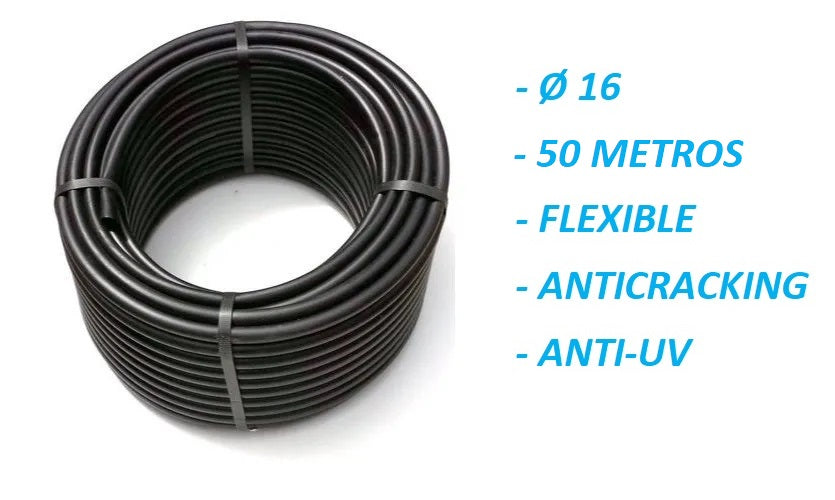 TUBO PEBD 16 - 50 mts.